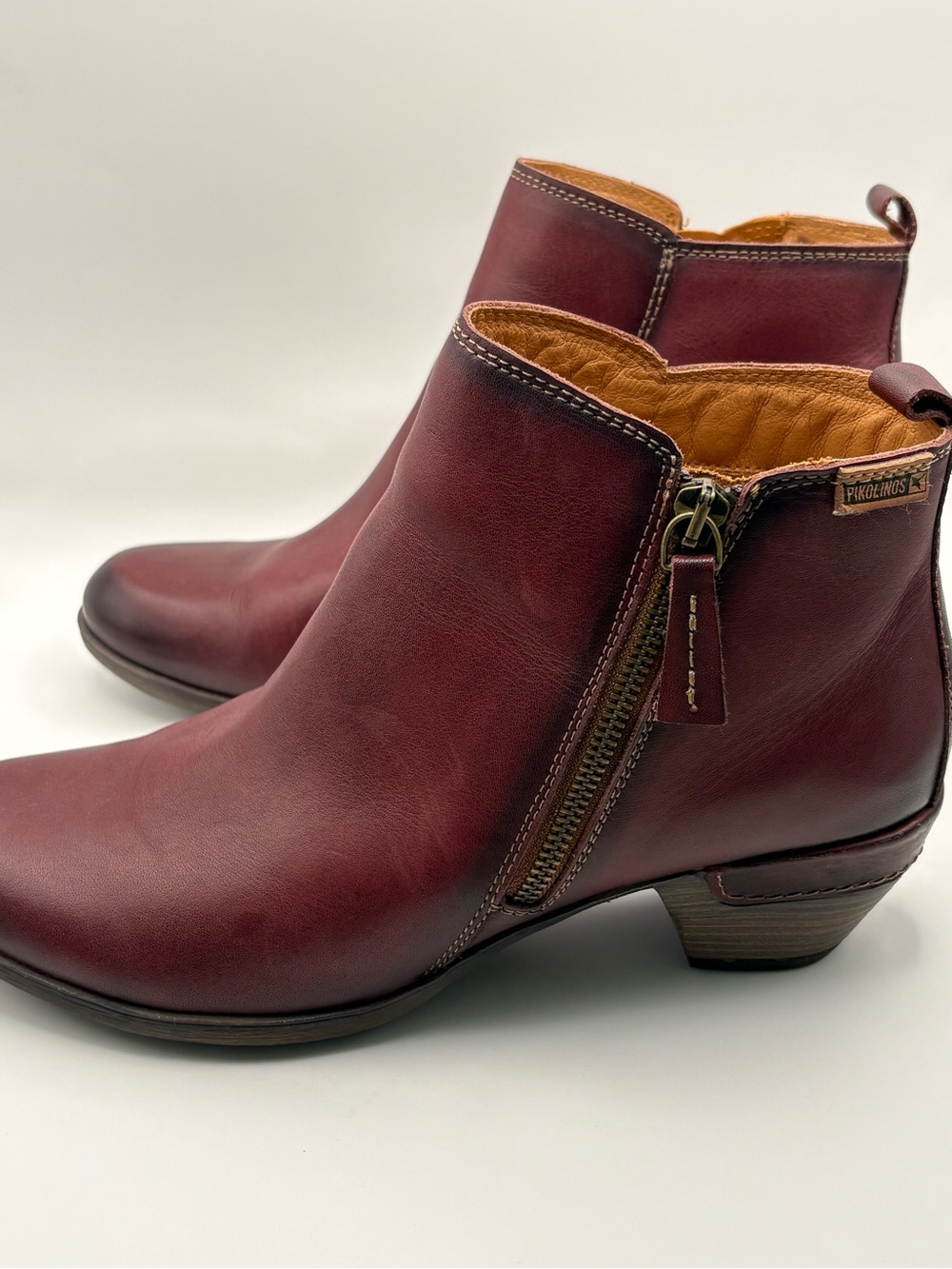 Pikolinos Leder Stiefeletten Rotterdam 902 Garnet Color -size 40, US 9
